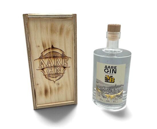 AARE GIN Gelb-Schwarz mit Holzschachtel